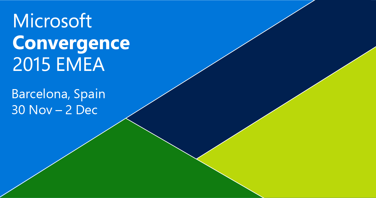Microsoft Convergence 2015 EMEA